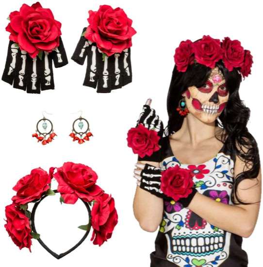 Set de disfraz Catrina, con accesorios